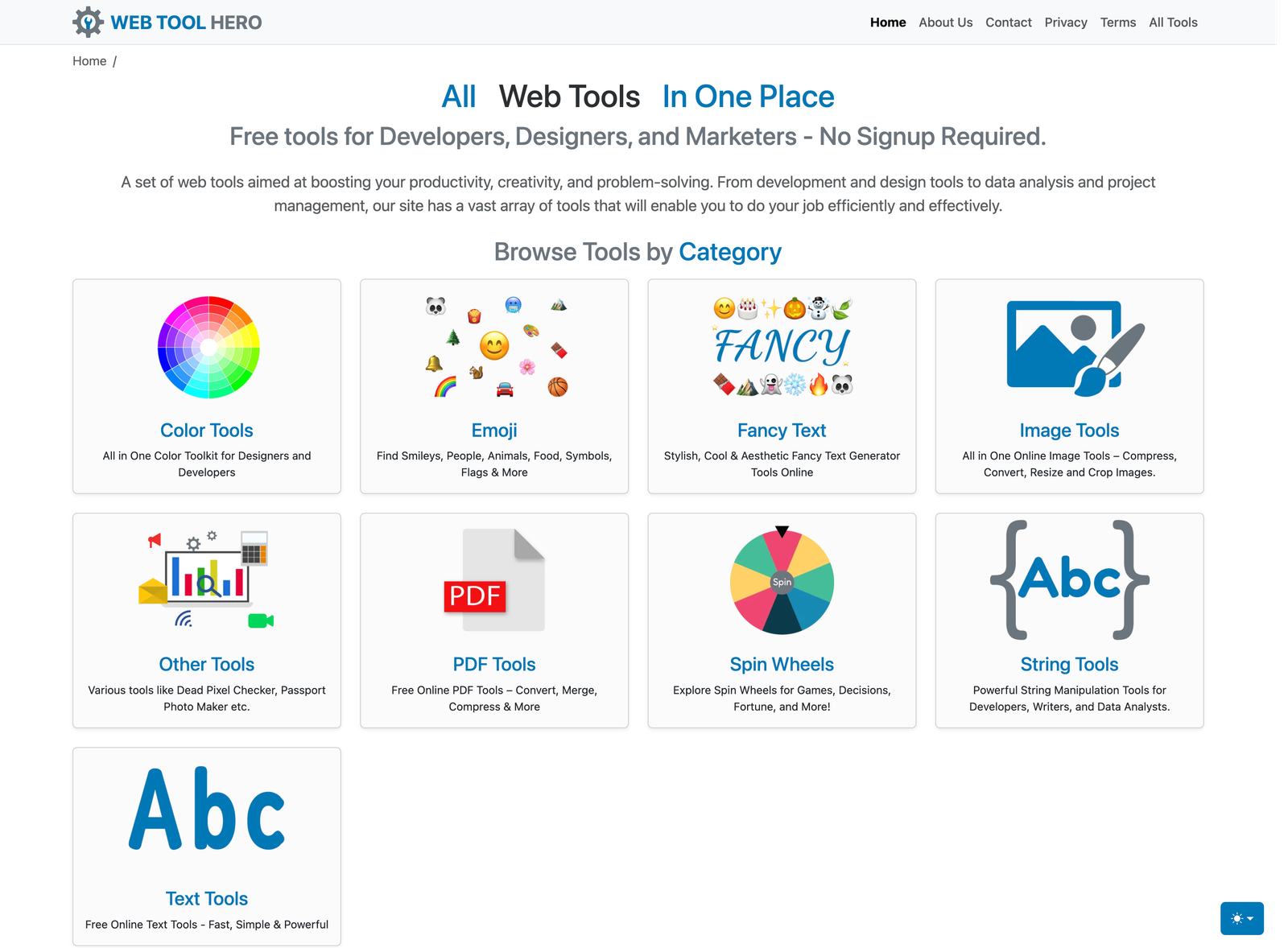 Web Tool Hero - All Web Tools in One Place